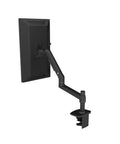 Full Motion Monitor Desk Mount Accommodates 17 To 32 Inch Displays Featuring Rugged Aluminum Spring Arm angled view with clamp