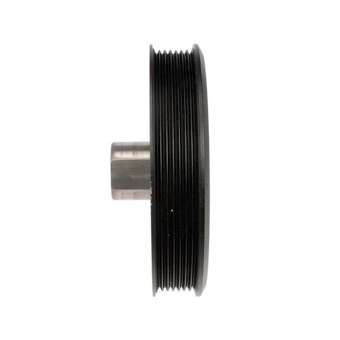 Side view of Pontiac G6 Harmonic Balancer Replacement For 2009 2010 Black Serpentine Drive Belt With Keyway 55.5mm Depth Fits OEM 12595291 12623797