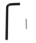 Spring Hinge Tension Pin Replacement Kit With 40 Stainless Steel Shelf Pins And 2 Hex Wrenches For Automatic Closing Of Garage Door Hinges Maxmoral Bundle showing black hex wrench and steel pin