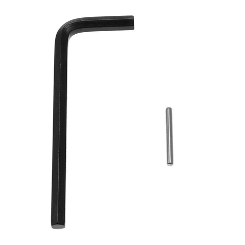 Spring Hinge Tension Pin Replacement Kit With 40 Stainless Steel Shelf Pins And 2 Hex Wrenches For Automatic Closing Of Garage Door Hinges Maxmoral Bundle showing black hex wrench and steel pin
