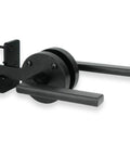 Double Sided Gate Latch for Wooden Fence And Wood Gate Heavy Duty Swinging Door Latch, black stainless steel, left-hinged design