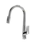 MXXYKOH Dual Spout Kitchen Water Filter Faucet with Pull-Out Spray, Chrome Sink Mixer Tap for Pure Drinking Water - Gourmet Style (G3/8 Connection) side view
