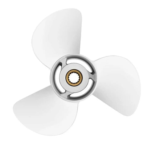 15 Spline Aluminum Outboard Propeller For Yamaha 50 To 130HP Engines With 14x11 Pitch Right Hand Rotation Three Blade Design Four And A Quarter Gearcase