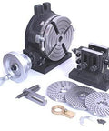 Pro Grade HV6 Rotary Table with Steel Dividing Plates, Tailstock, and Dial for Precise Milling and Indexing