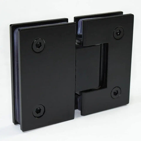 Stainless Steel Wall Mounted Black Glass Shower Door Hinge 180 Degree Hardware For Modern Bathrooms No Frills Heavy Duty