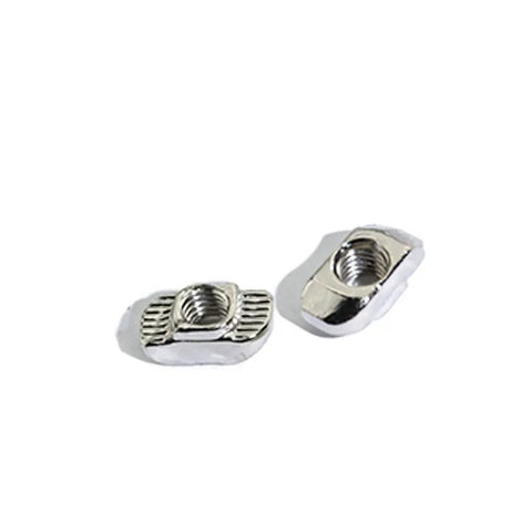 Silver tee nuts from 10 Piece L Shape Corner Brackets For 20x20 Aluminum Profiles 60x60x4mm Heavy Duty Pro Grade Joint Plate Connector Set