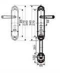 Top Shelf Brass Latch Hardware Compatible With Solid Wooden Gate Lock Featuring Antioxidant Paint Finish And Smooth As Silk Operation For Door Entry Bedroom Bathroom Built Different, technical diagram with dimensions.