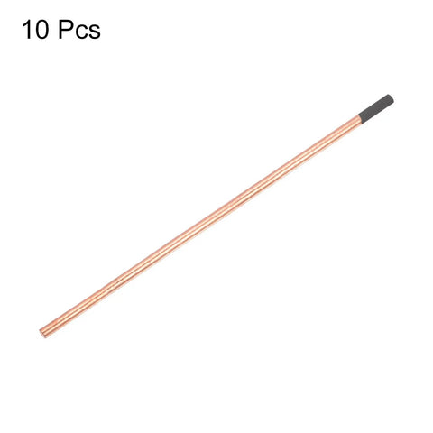 Copper Clad Gouging Carbon Rods Set 6x355mm Electrodes for Cutting and Gouging Metals, single rod in view.