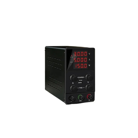 Adjustable DC Benchtop Power Supply 30V 5A 150W With Overvoltage Overcurrent Short Circuit And Overheat Protection Low Ripple Output Built Tough For Safer Lab Use, front view