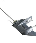 Heavy Duty Lower Unit Assembly With Long Drive Shaft For 40HP Outboard Engine compatible with 40G and 40J models, gray metal finish.