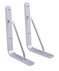 Heavy Duty Aluminum Triangle Shelf Brackets Set Of 2 With Rounded Corner Design For Wall Mounted Shelves And Benches Safe Anti Rust Build To Last Load