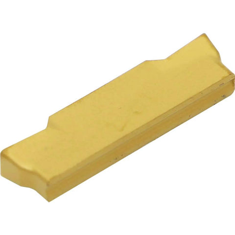 MGMN300M 3mm Tin Coated Carbide Grooving Insert for CNC Turning Lathe, side view, pro grade indexable cutter for steel processing, single piece.