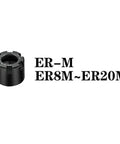 Solid White ER Collet Nut For CNC Milling, Lathe Tool Holder, 20xM24x1.0, shown from the side with detailed markings.