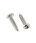 Small Philips Pan Head Self Tapping Screws 100 Pack M1.7 X 8Mm 304 Stainless Steel Hardware showing two screws with pan heads.