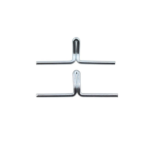 Two spring alloy clips from 30 Piece Lawn Chair Webbing Clips Set Made From Spring Alloy Durable Lightweight Upholstery Repair Clips For Outdoor Furniture DIY Chair Fixes Replacement Hardware For Webbing Straps