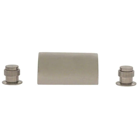 Two Handle Tub Mount Roman Tub Faucet in Brushed Nickel Finish with Easy Three Hole Installation Lead Free Construction Quarter