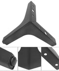 4 Piece Iron Electroplated Furniture Leg Set For Sofa, Bedside Table And Coffee Table, Heavy Duty Black Finish, Triangular Design Close-Up