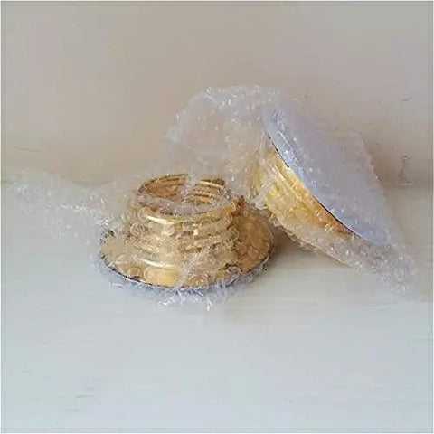 Top Shelf Concealed Fire Sprinkler Decorative Cover Slick Copper Plated Iron Pipe Plate with protective wrapping.