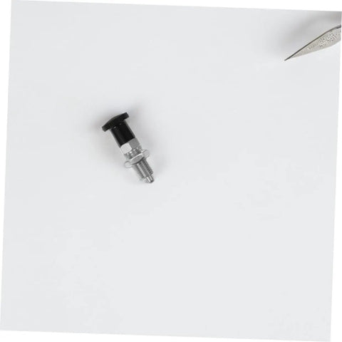 Build Tough Stainless Steel Spring Plunger With Fine Thread Reset Action And Rock Solid Self Locking Grip For Heavy Duty Industrial Assembly And Daily Machine Shop Jobs, M6 size with black top.