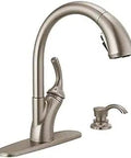 Shiloh Single-Handle Pull-Out Sprayer Kitchen Faucet With ShieldSpray SpotShield Stainless, Refurbished, Easy Install