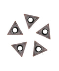 Pro Grade Carbide Turning Inserts For Lathe TCMT16T304 60 Degree Diamond, 5 Pieces shown from top view