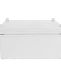 Built Tough Weatherproof Outdoor Junction Box With Mounting Plate For Electrical Distribution ABS Plastic IP67 Waterproof Enclosure Heavy Duty DIY Electrical Box 200mm By 150mm By 100mm, front view