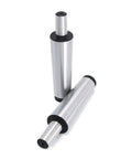 Dude, grab this Awesome Morse Taper Shank Drill Chuck Holder For Your MT1 To 5 Lathe Or Milling Machine Tool Set With Bore Sizes From 10mm To 22mm For Serious Drilling Action And Rock Solid Clamping Power In Any Garage Job Today. Two silver drill chuck holders with rubber ends.