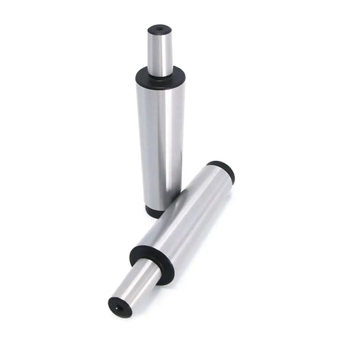 Dude, grab this Awesome Morse Taper Shank Drill Chuck Holder For Your MT1 To 5 Lathe Or Milling Machine Tool Set With Bore Sizes From 10mm To 22mm For Serious Drilling Action And Rock Solid Clamping Power In Any Garage Job Today. Two silver drill chuck holders with rubber ends.
