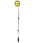 Cryfokt Measuring Wheel, .9m Range Push Button Reset Surveying Wheel with yellow measuring head and durable pole for accurate distance measurements.