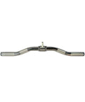 Aluminum Revolving Curl Bar With Cable Attachments For Functional Trainers And Gym Cable Machines, for bicep curls, tricep extensions, rows.