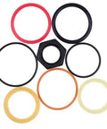 Heavy Duty Cylinder Seal Kit 7135558 6803325 Compatible With Bobcat Loaders 753 763 773 7753 And Excavators 220 320 322 323 Rod One And A Half Inch Bore Two And A Quarter Inch Seals For Reliable Hydraulic Performance showing various seals in different colors