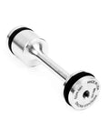 Gen III Gen IV LS Billet Rear Oil Diverter Plug For Oil Gallery, Double O Ring Seal, CNC Machined 6061 T6 Aluminum, Direct Replacement For OEM Plastic Barbell Plug, Improves Oil Flow And Stops Dirty Oil From Bypassing Your Filter. Billet aluminum rear oil diverter plug with double O-rings, angled view