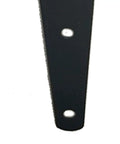Close-up of a 5 Inch T Strap Hinge from the 5 Inch T Strap Hinges Galvanized Iron Gate Hinge Set With Slotted Bearings 6 Pack For Shed Doors Barn Gates