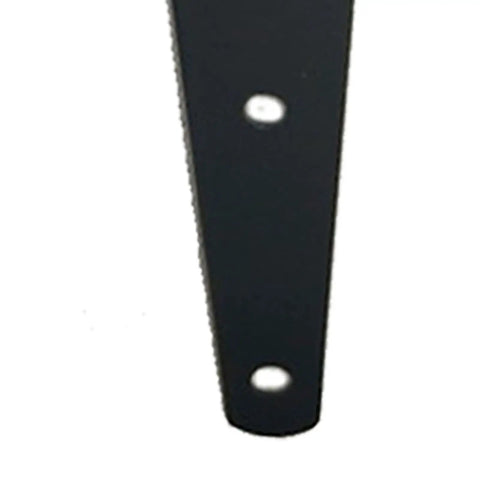 Close-up of a 5 Inch T Strap Hinge from the 5 Inch T Strap Hinges Galvanized Iron Gate Hinge Set With Slotted Bearings 6 Pack For Shed Doors Barn Gates