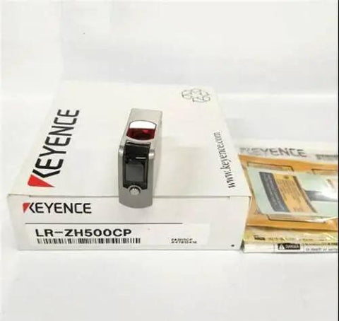 LR ZH500CP Laser Sensor UCD Distance Based With PNP Output M8 4 Pin Cable Industrial Grade New In Box with manual visible.