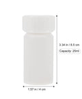 Front view of a 25Ml PTFE Reagent Bottle Empty Plastic Laboratory Bottle Set With Caps For Powder And Liquid Storage Small Sample Vials Box.