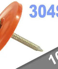1 Inch 12 Gauge Ring Shank 304 Stainless Steel Plastic Cap Nails 100 Pack Workhorse Corrosion Resistant Framing Nails for cedar ACQ and redwood.