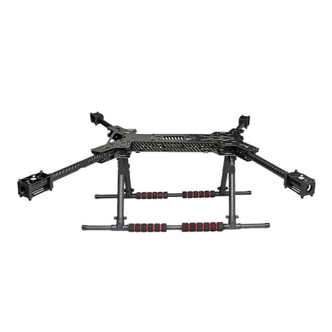 Front view of Foldable Carbon Fiber RC Aircraft Frame Kit For Drones And UAVs No Tools Needed Snap In Install Lightweight Yet Beastly Tough