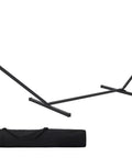 12 Foot Hammock Stand For Two Built Tough, Heavy Duty Steel Frame Supports Up To 450 Lbs with Portable Carrying Bag, Black Finish