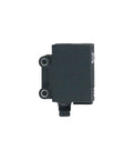 IFM OJ5136 Sensor 10 To 30 VDC New Industrial Proximity Sensor For Automation, side view, black rugged housing