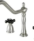 8 To 16 Inch Widespread Kitchen Faucet With Deck Mount, Brushed Nickel Finish, 3 Hole Installation, Solid Brass Construction