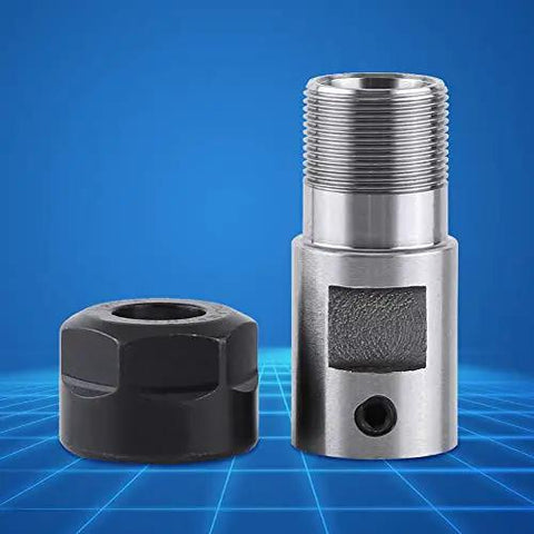 5mm CNC Metal Mill Spindle Collet Holder With Straight Shank And Clamping Nut, Balanced Steel Design for Precision Milling