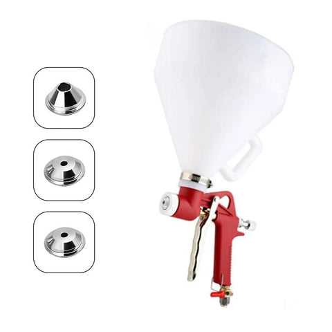 Heavy Duty Drywall Paint Sprayer With 4mm 6mm 8mm Nozzles 6 Liter Cup Aluminum Spray Gun White Finish Ideal For Walls And Ceilings