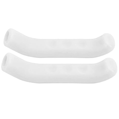 White Silicone Brake Lever Covers For Road And Mountain Bikes Dope Anti Slip Grips Protect Your Levers 0.39 By 0.39 Inches Easy Install Bonus Fit For Most Bikes shown.