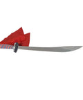Ultra Lightweight Chrome Plated Dao Broadsword For Wushu Training With Unsharpened Blade And Cross Guard Pro Grade Wooden Handle Wrapped In Fabric 34.5 Inch Martial Arts Sword For Sparring Ready Safe Practice And Durable Training side view
