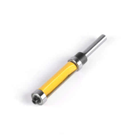 Top Tier 1 Inch Double Bearing Trimming Router Bit For Laminate And Woodworking Uses, High Strength Carbon Steel Cutter with smooth edge.