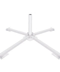 Adjustable Portable Foldable Beach Anchor Base for Outdoor Sunshade Stand and Patio Umbrella, white tempered iron frame