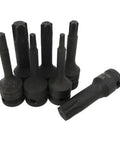 Essential 7-Piece Star Bit Socket Set With 3/8 Drive Includes T20 Through T60 For Tough Auto Repair Jobs And Home Mechanics Looking To Rock A Reliable Tools Kit black oxide sockets