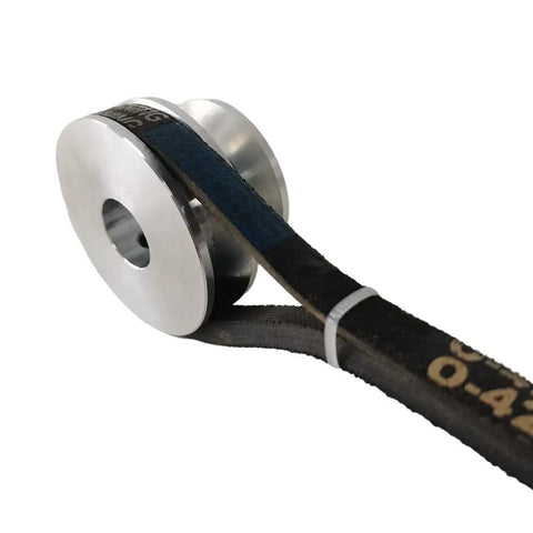 Aluminum Alloy Double Groove Pulley 40 To 50mm For 8 To 20mm Fixed Bore V Shape Timing Belt Or O Type Belt Motor Shaft Drive 10mm Bore Compatible High Strength Durable featuring belt insertion