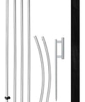 18Ft Aluminum Feather Flag Pole Kit For Swooper Flags, Heavy Duty Ground Spikes, Portable Carry Bag, Fits 13.5Ft Flags shown disassembled